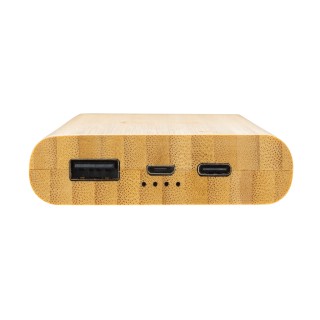 Power bank inalámbrico de bambú